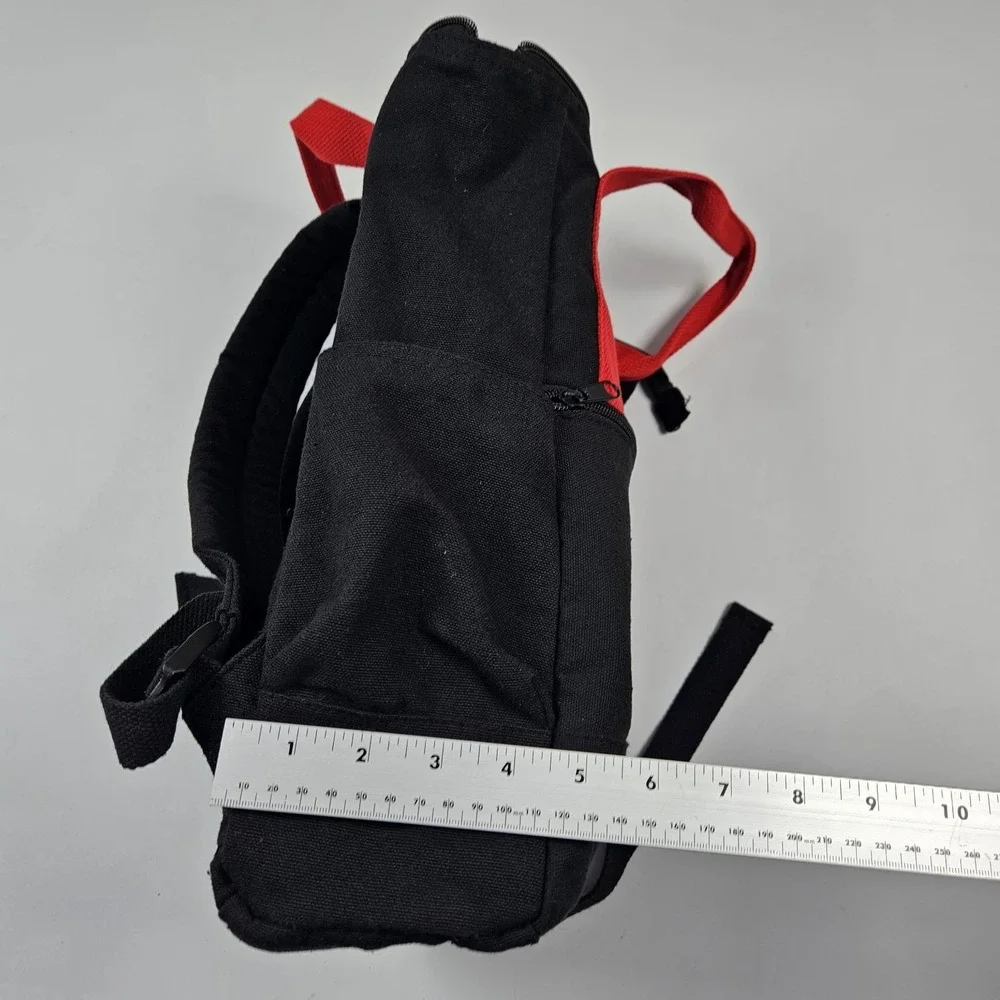 Disney Mickey Mouse Backpack Black Red Logo‎ Drawstring School